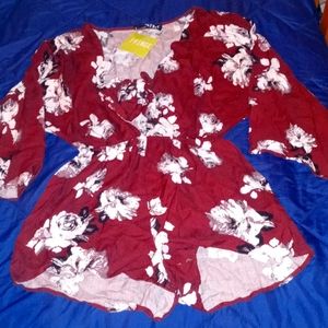 🆕 Audrey 3+1/ burgandy romper